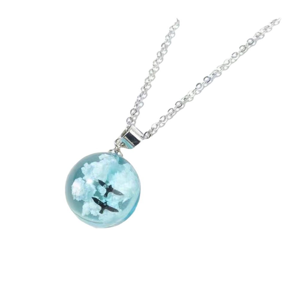 Bubble Pendant Cloudy Sky with Geese